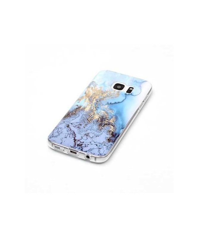 Coque Samsung Galaxy S7 Marbre - Bleu Clair