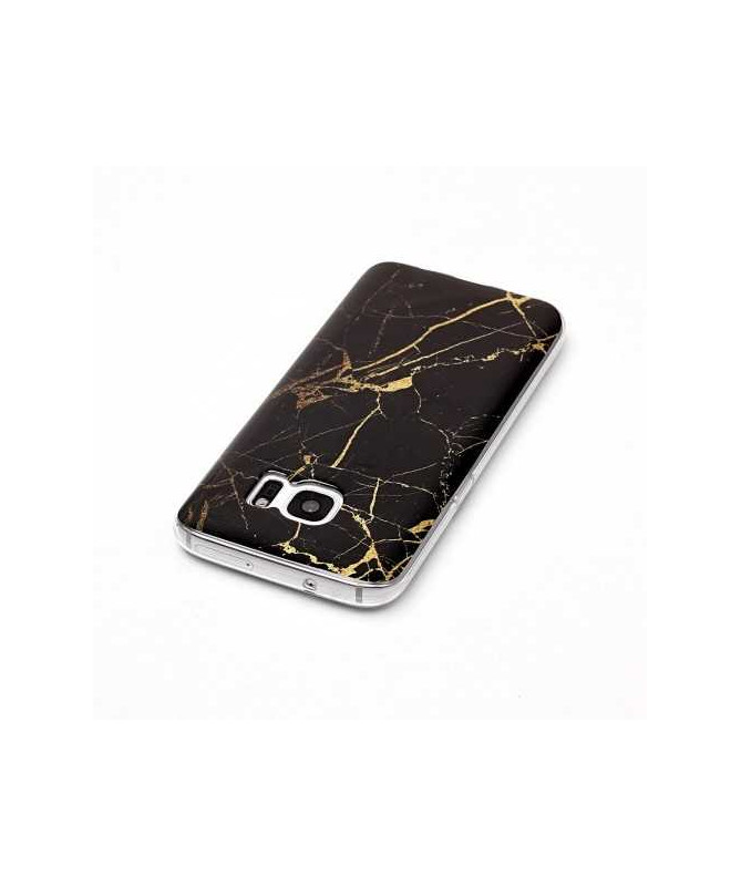Coque Samsung Galaxy S7 Marbre - Noir / Or
