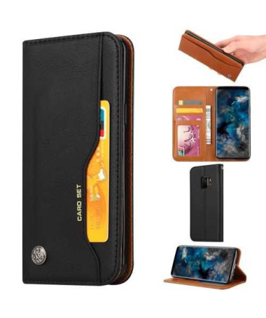 Housse Samsung Galaxy S9 Leather Wallet - Noir