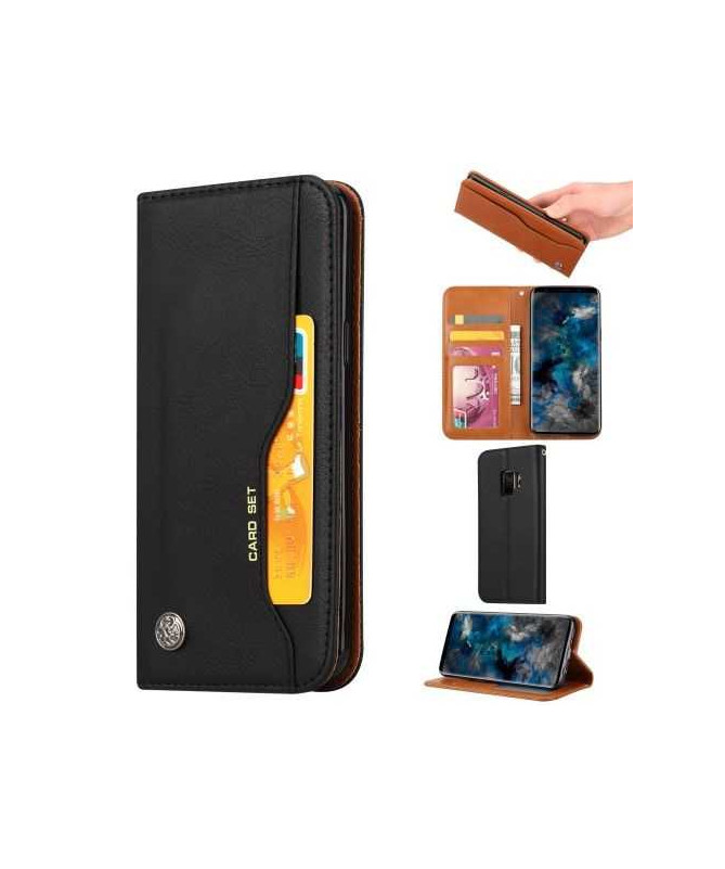 Housse Samsung Galaxy S9 Leather Wallet - Noir