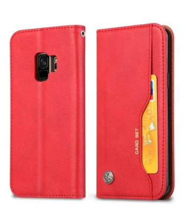 Housse Samsung Galaxy S9 Leather Wallet - Rouge