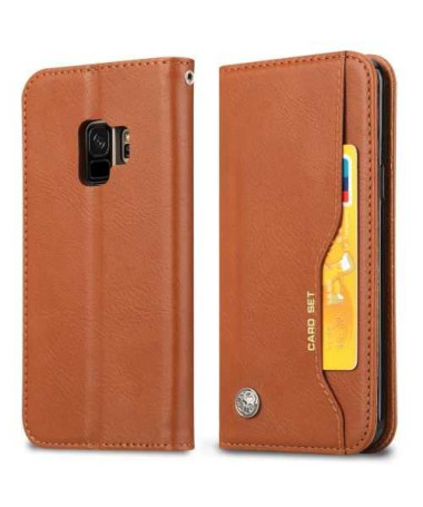 Housse Samsung Galaxy S9 Leather Wallet - Marron