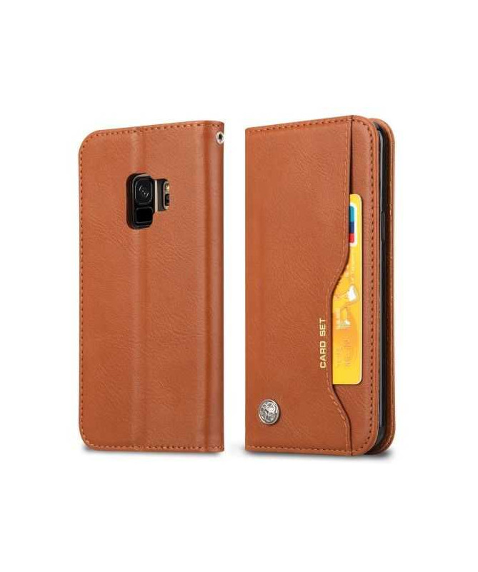 Housse Samsung Galaxy S9 Leather Wallet - Marron