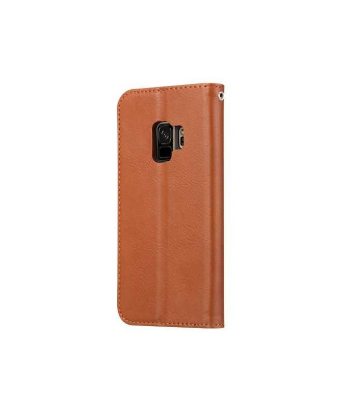 Housse Samsung Galaxy S9 Leather Wallet - Marron