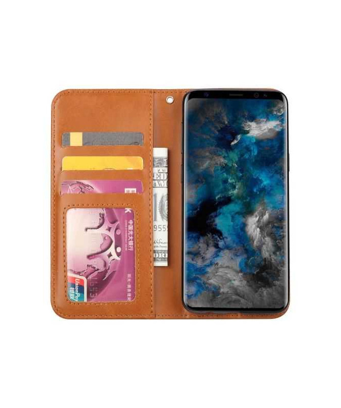 Housse Samsung Galaxy S9 Leather Wallet - Marron