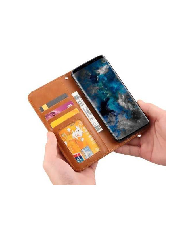 Housse Samsung Galaxy S9 Leather Wallet - Marron