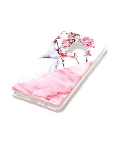 Coque Samsung Galaxy S9 Fleurs et marbre