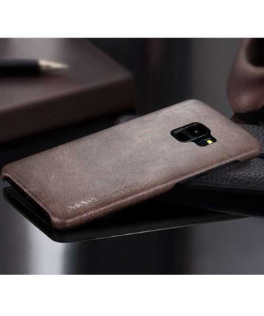 Coque Samsung Galaxy S9 Cuir Vintage Series - Marron