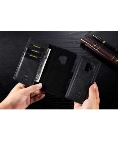 Housse portefeuille + coque amovible Samsung Galaxy S9 - Noir