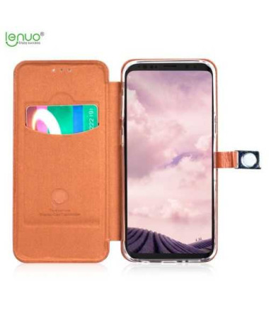 Housse Samsung Galaxy S9 LENUO Simili Cuir Premium - Marron