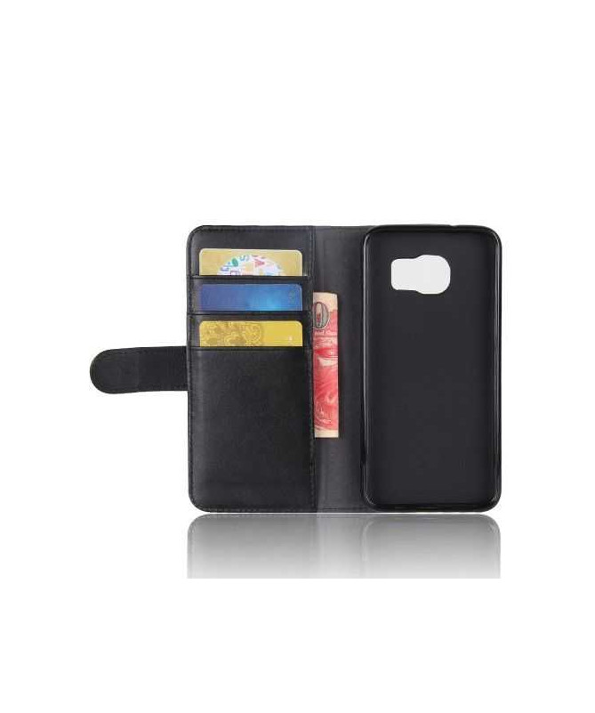 Housse Samsung Galaxy S7 Edge Cuir Premium - Noir