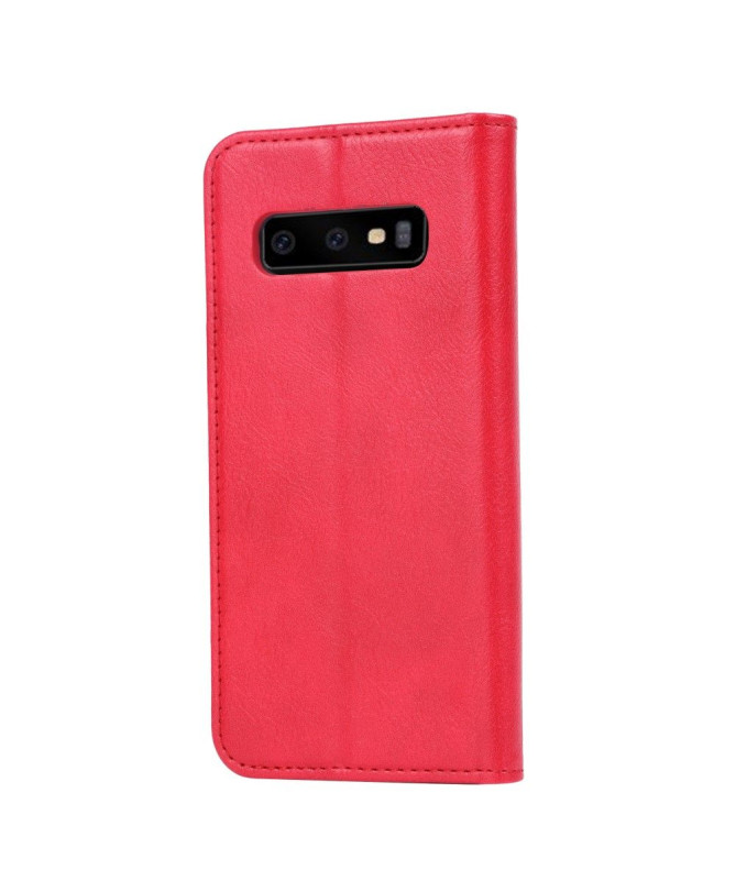Samsung Galaxy S10 - Étui porte cartes cuir stand case