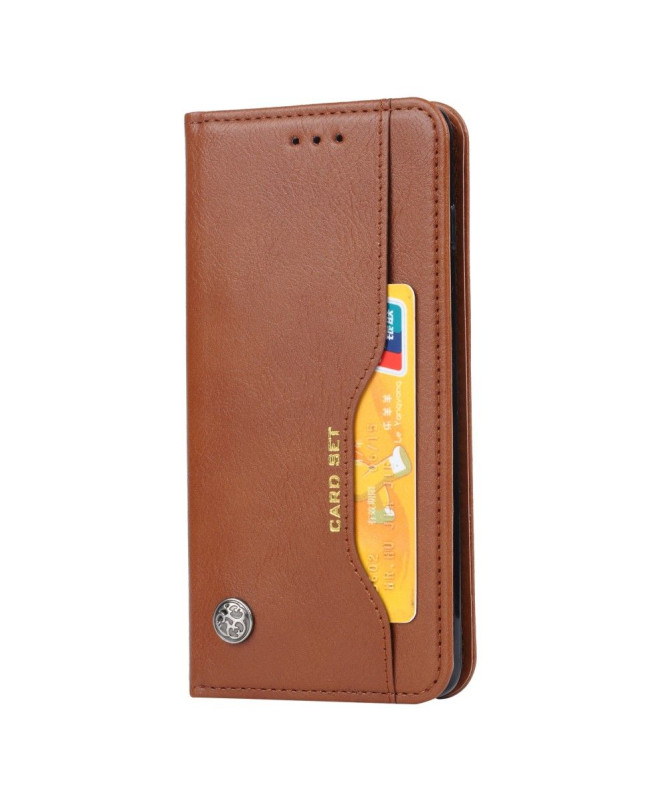 Samsung Galaxy S10 - Étui porte cartes cuir stand case