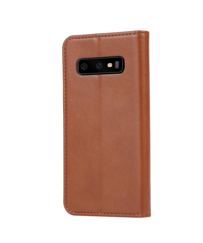 Samsung Galaxy S10 - Étui porte cartes cuir stand case