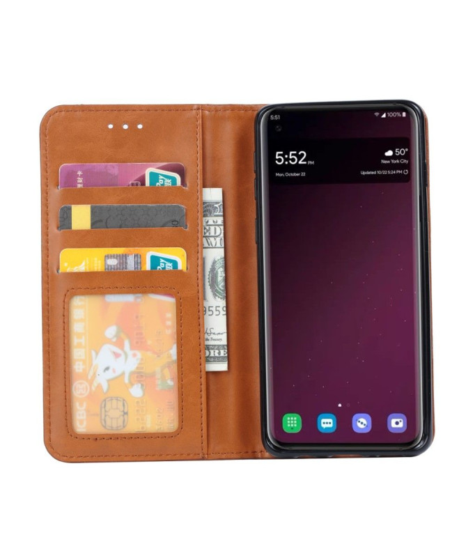 Samsung Galaxy S10 - Étui porte cartes cuir stand case