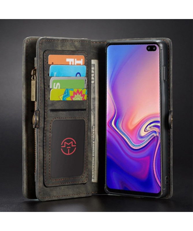 Samsung Galaxy S10 - Coque et étui portefeuille 2-en-1 - Noir