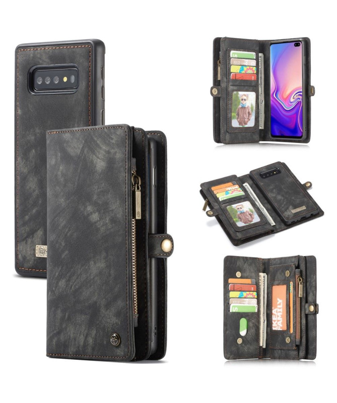 Samsung Galaxy S10 - Coque et étui portefeuille 2-en-1 - Noir