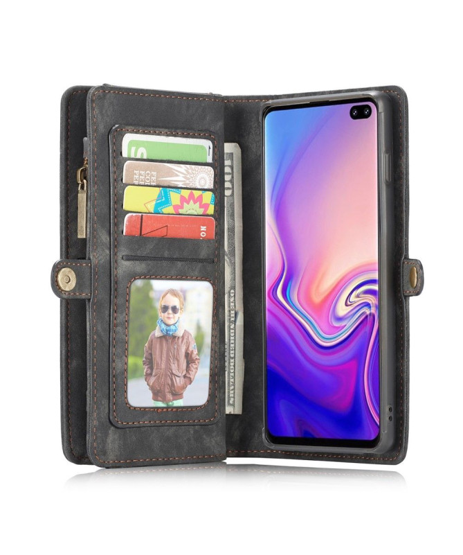 Samsung Galaxy S10 - Coque et étui portefeuille 2-en-1 - Noir