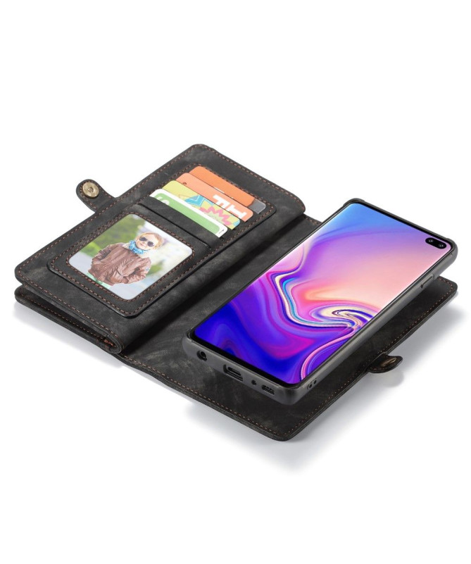Samsung Galaxy S10 - Coque et étui portefeuille 2-en-1 - Noir
