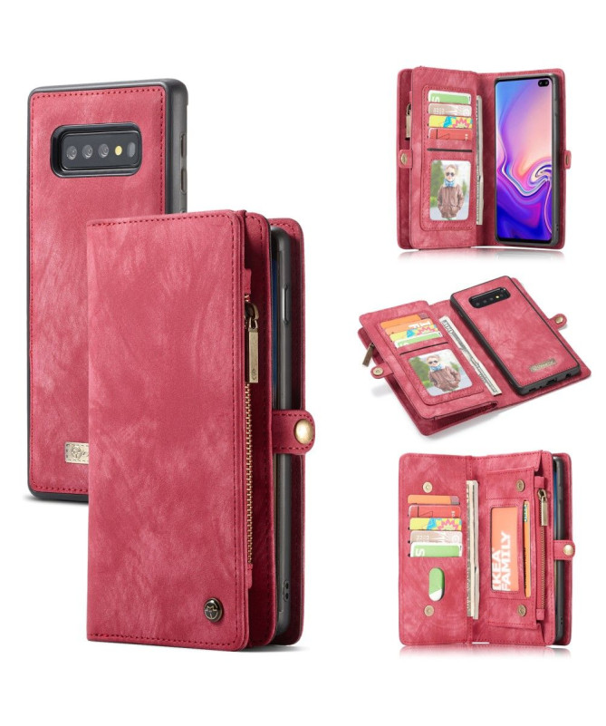 Samsung Galaxy S10 - Coque et étui portefeuille 2-en-1 - Rouge