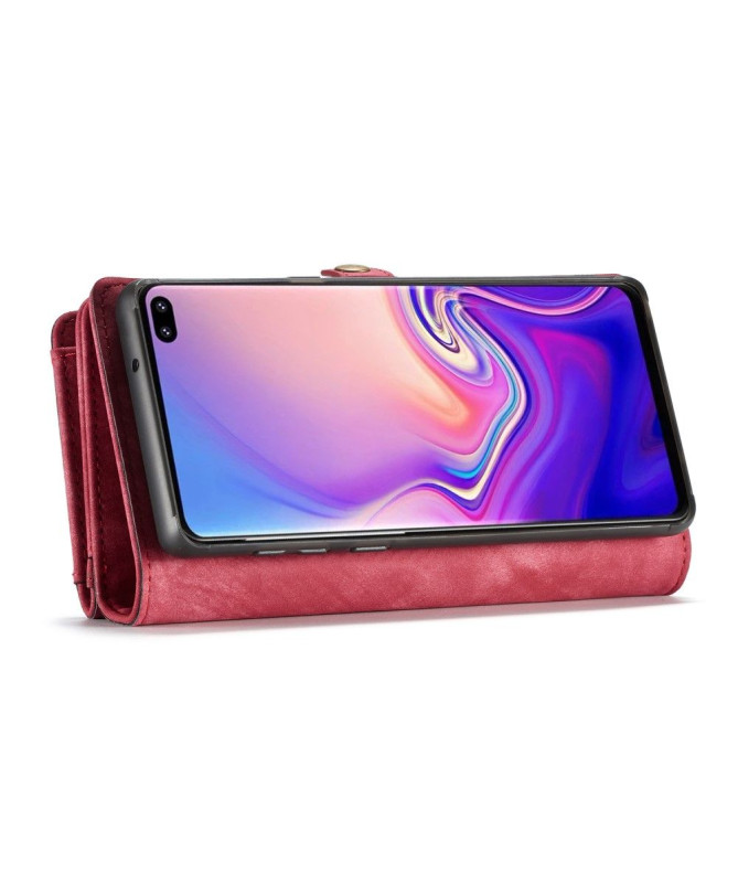 Samsung Galaxy S10 - Coque et étui portefeuille 2-en-1 - Rouge