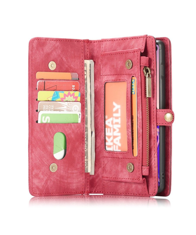 Samsung Galaxy S10 - Coque et étui portefeuille 2-en-1 - Rouge