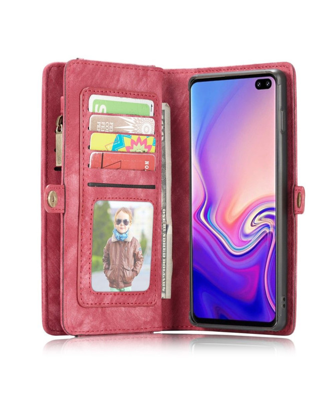 Samsung Galaxy S10 - Coque et étui portefeuille 2-en-1 - Rouge