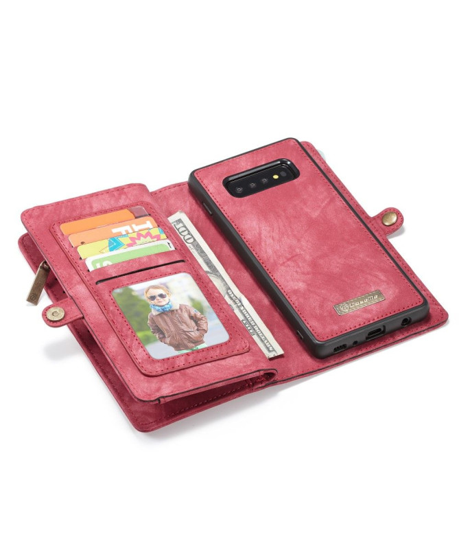 Samsung Galaxy S10 - Coque et étui portefeuille 2-en-1 - Rouge
