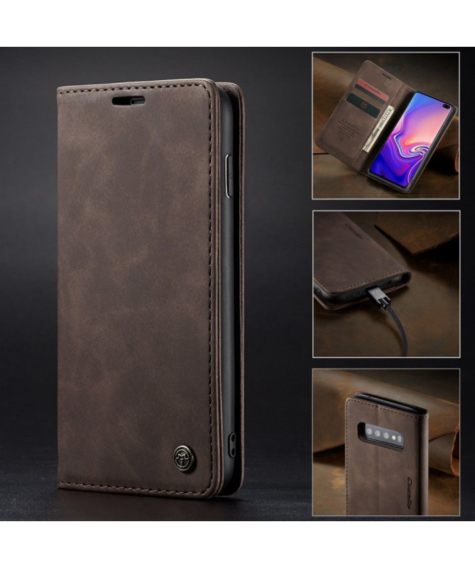 Samsung Galaxy S10 - Etui imitation cuir premium