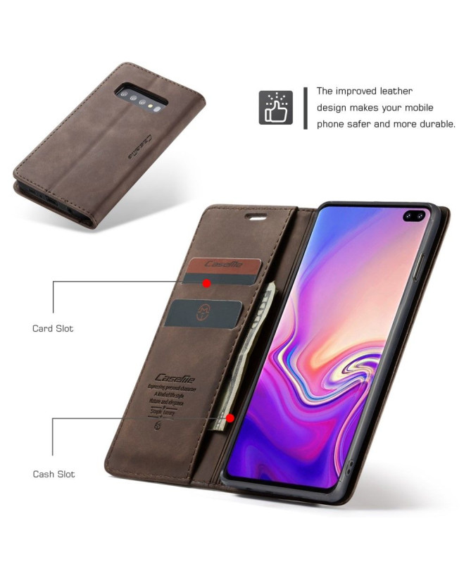 Samsung Galaxy S10 - Etui imitation cuir premium