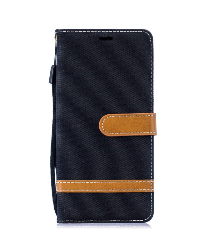 Samsung Galaxy S10 Plus - Housse revêtement tissu porte-cartes