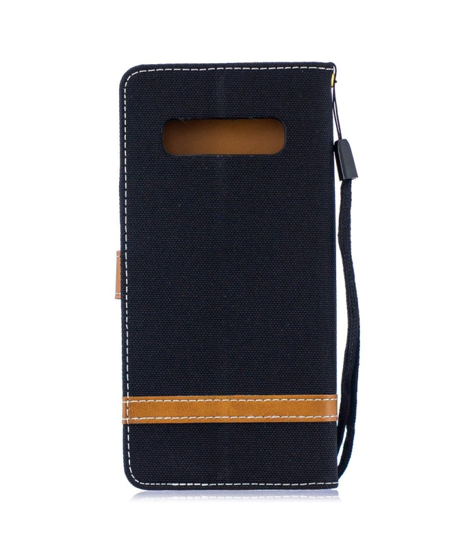 Samsung Galaxy S10 Plus - Housse revêtement tissu porte-cartes