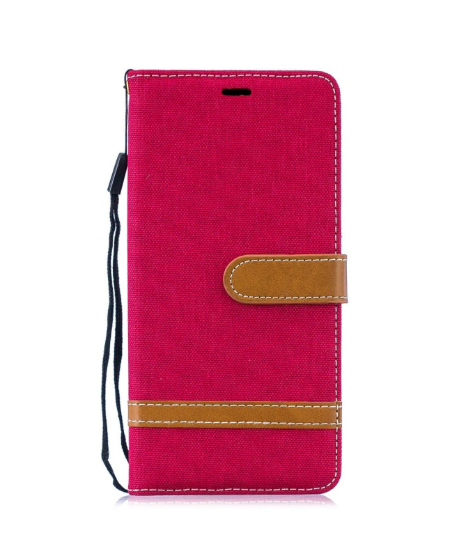 Samsung Galaxy S10 Plus - Housse revêtement tissu porte-cartes
