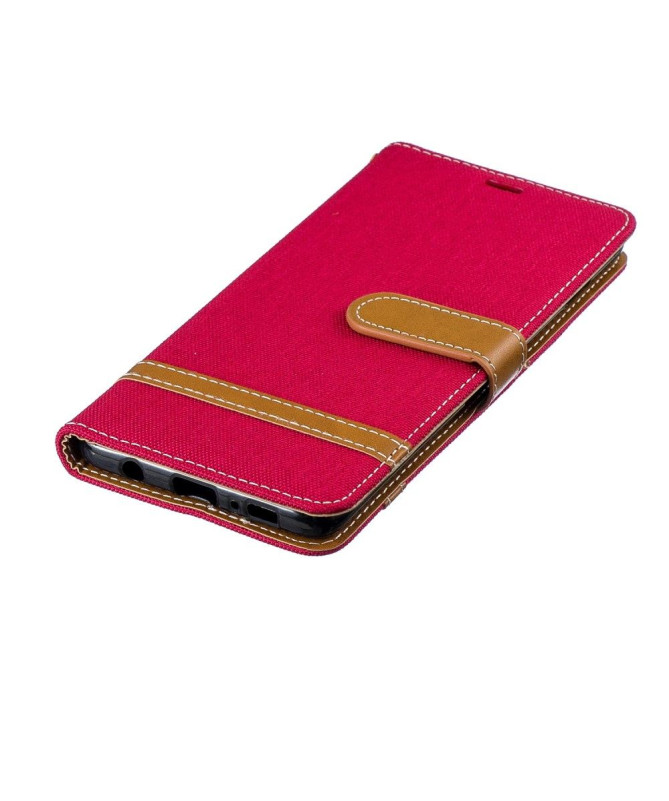 Samsung Galaxy S10 Plus - Housse revêtement tissu porte-cartes