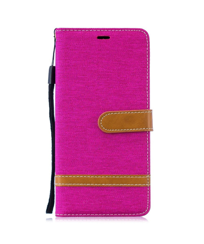 Samsung Galaxy S10 Plus - Housse revêtement tissu porte-cartes