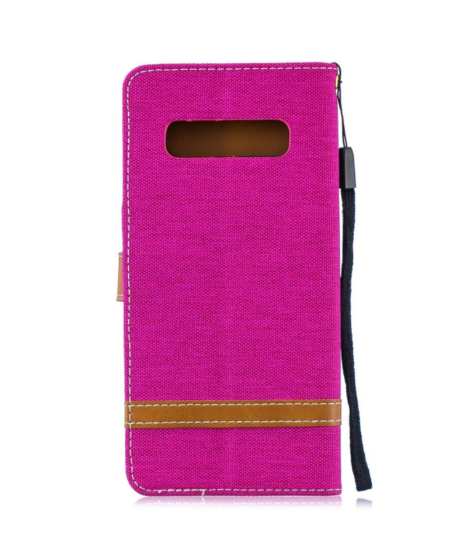 Samsung Galaxy S10 Plus - Housse revêtement tissu porte-cartes