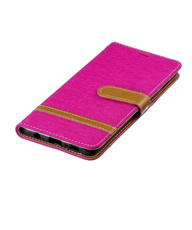 Samsung Galaxy S10 Plus - Housse revêtement tissu porte-cartes