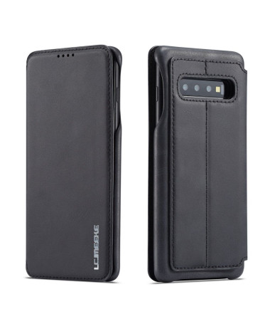 Samsung Galaxy S10 Plus - Coque avec rabat simili cuir