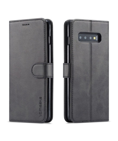 Samsung Galaxy S10 Plus - Etui en cuir style portefeuille