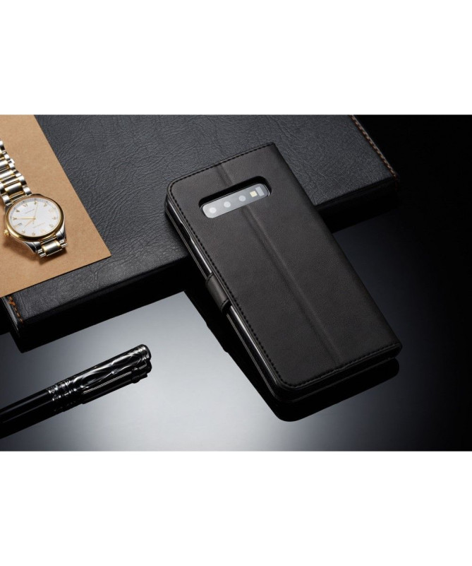 Samsung Galaxy S10 Plus - Etui en cuir style portefeuille