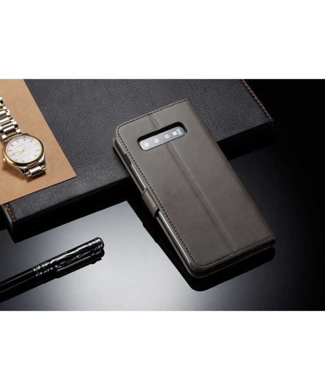 Samsung Galaxy S10 Plus - Etui en cuir style portefeuille