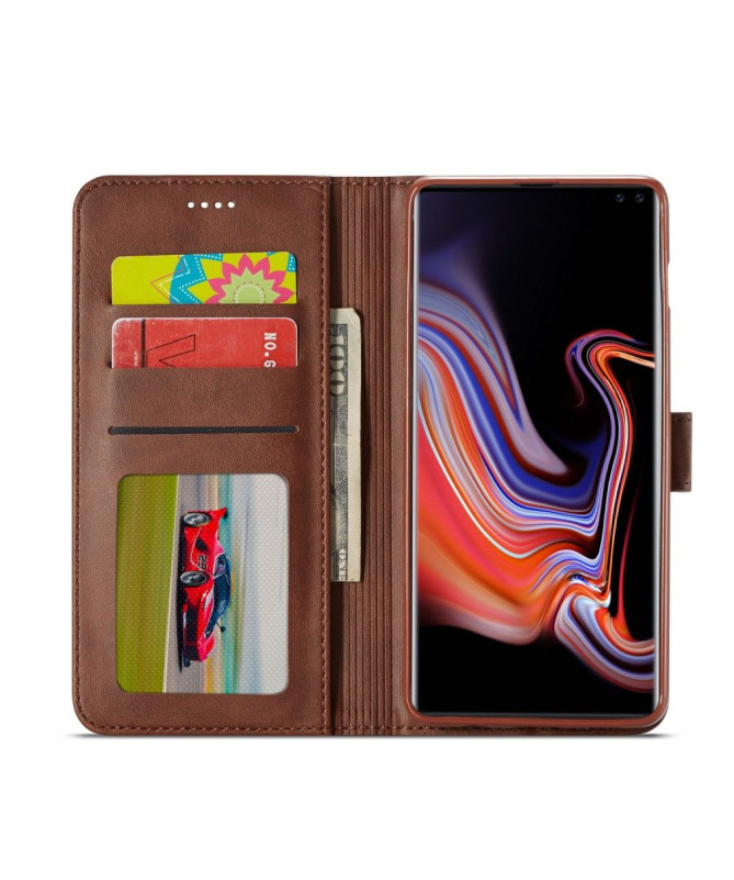 Samsung Galaxy S10 Plus - Etui en cuir style portefeuille