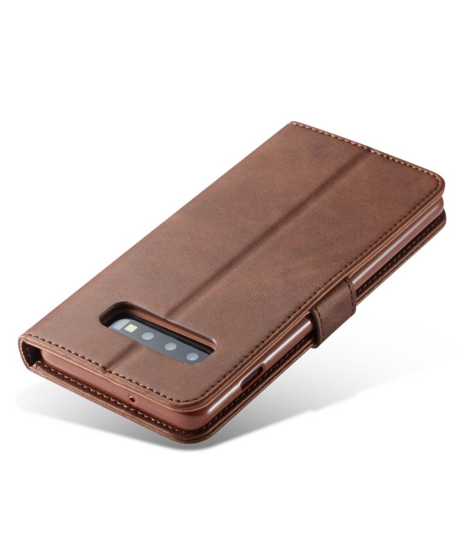 Samsung Galaxy S10 Plus - Etui en cuir style portefeuille