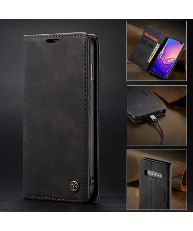 Samsung Galaxy S10 Plus - Etui imitation cuir premium