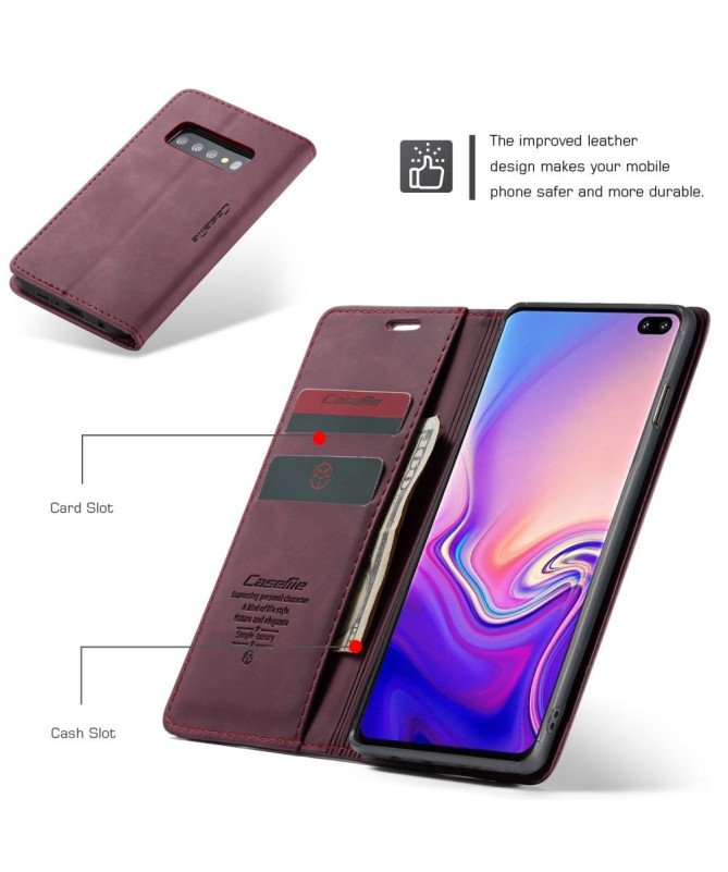 Samsung Galaxy S10 Plus - Etui imitation cuir premium