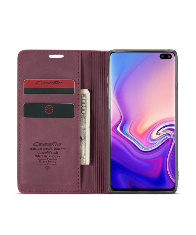 Samsung Galaxy S10 Plus - Etui imitation cuir premium
