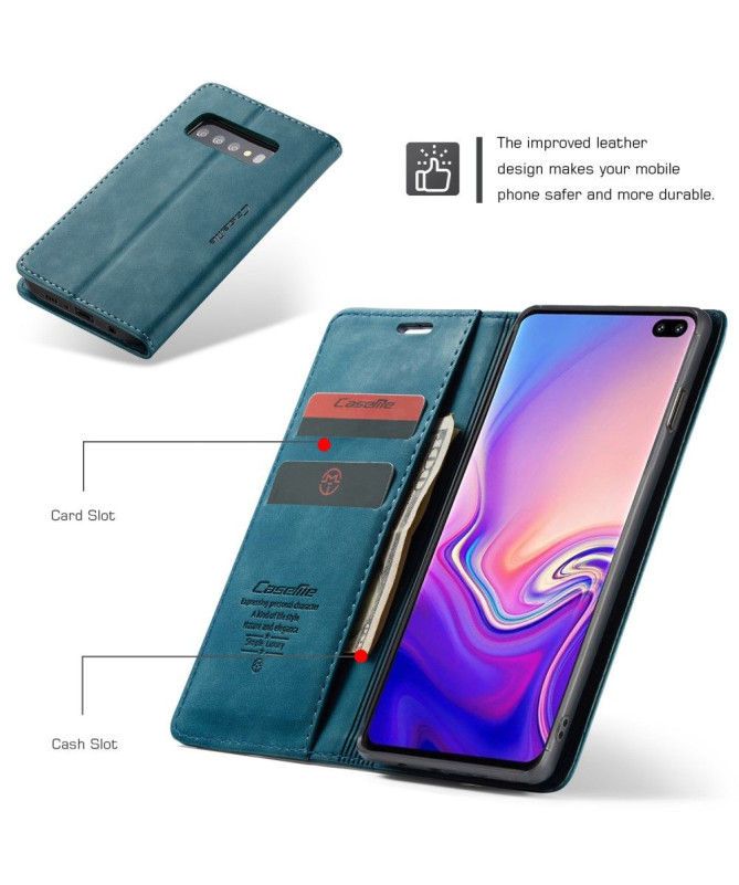 Samsung Galaxy S10 Plus - Etui imitation cuir premium