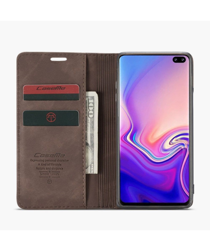 Samsung Galaxy S10 Plus - Etui imitation cuir premium