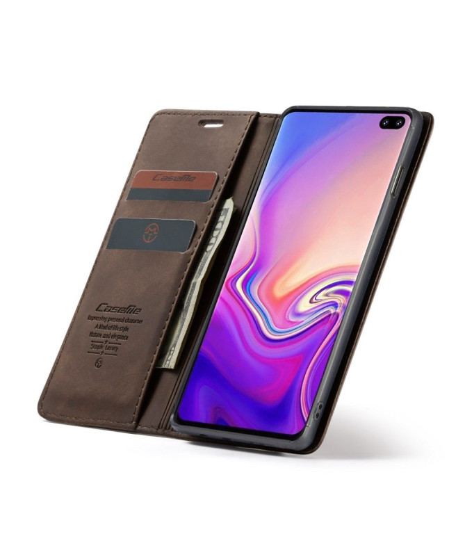 Samsung Galaxy S10 Plus - Etui imitation cuir premium