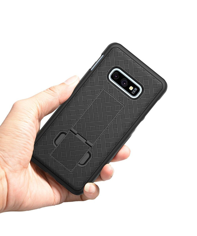 Samsung Galaxy S10e - Coque intégrale avec clip ceinture